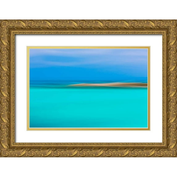 Mahan, Kathy 24x17 Gold Ornate Wood Framed with Double Matting Museum Art Print Titled - Tropical Abstract I