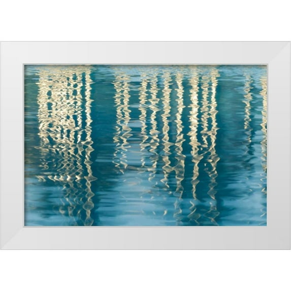 Mahan, Kathy 24x17 White Modern Wood Framed Museum Art Print Titled - Blue Reflections II