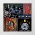 thumbnail image 1 of Mahan, Kathy 26x26 White Modern Wood Framed Museum Art Print Titled - Historic Train Collage III, 1 of 4