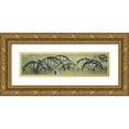 thumbnail image 1 of Mahan, Kathy 32x11 Gold Ornate Wood Framed with Double Matting Museum Art Print Titled - Old Wagon Wheels III, 1 of 4
