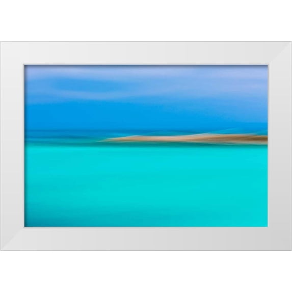 Mahan, Kathy 32x23 White Modern Wood Framed Museum Art Print Titled - Tropical Abstract I