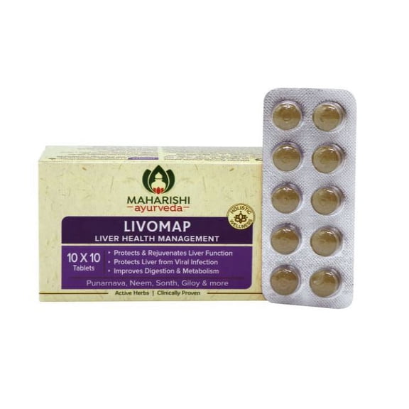 Maharishi Ayurveda Livomap 100 Tablets Pack For Liver Protection |FREE SHIPPING AND FAST SHIPPING