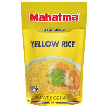 Mahatma Authentic Saffron Yellow Rice, Seasoned Rice with Spices, 5 oz Bag