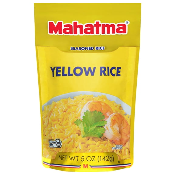 Mahatma Authentic Saffron Yellow Rice, Seasoned Rice with Spices, 5 oz Bag