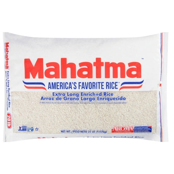 Mahatma Enriched Extra Long Grain White Rice 20 lb Bag