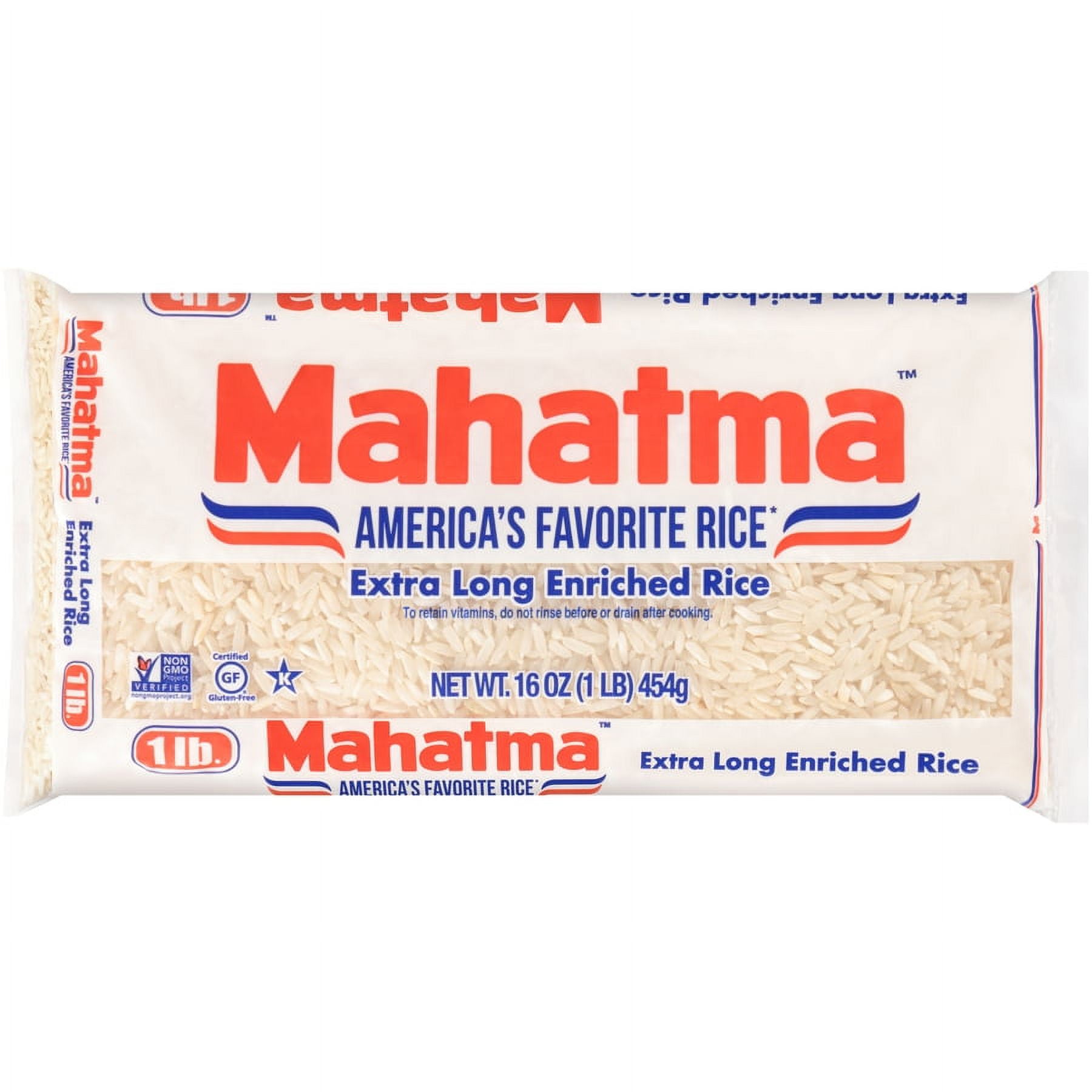 Mahatma Enriched White Rice, Extra Long Grain Rice, 1 lb Bag