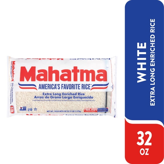 Mahatma Enriched Extra Long Grain White Rice, Gluten-Free, 2 lb Bag