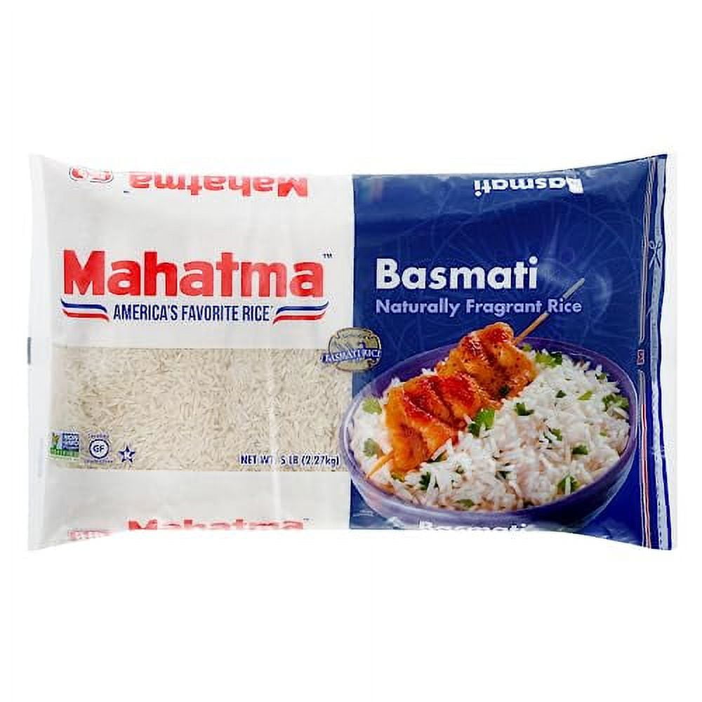Mahatma Indian Basmati Rice, 80-Ounce Bag of Rice, Fluffy, Floral, and ...