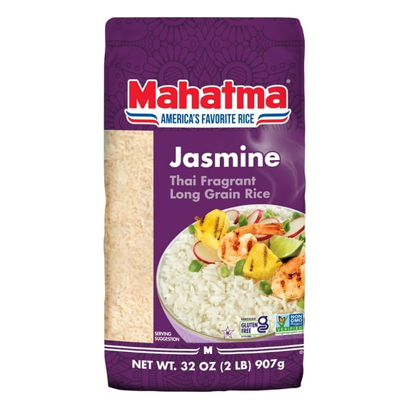 Mahatma Jasmine Rice 32-Ounce Bag of Rice (Pack of 32)