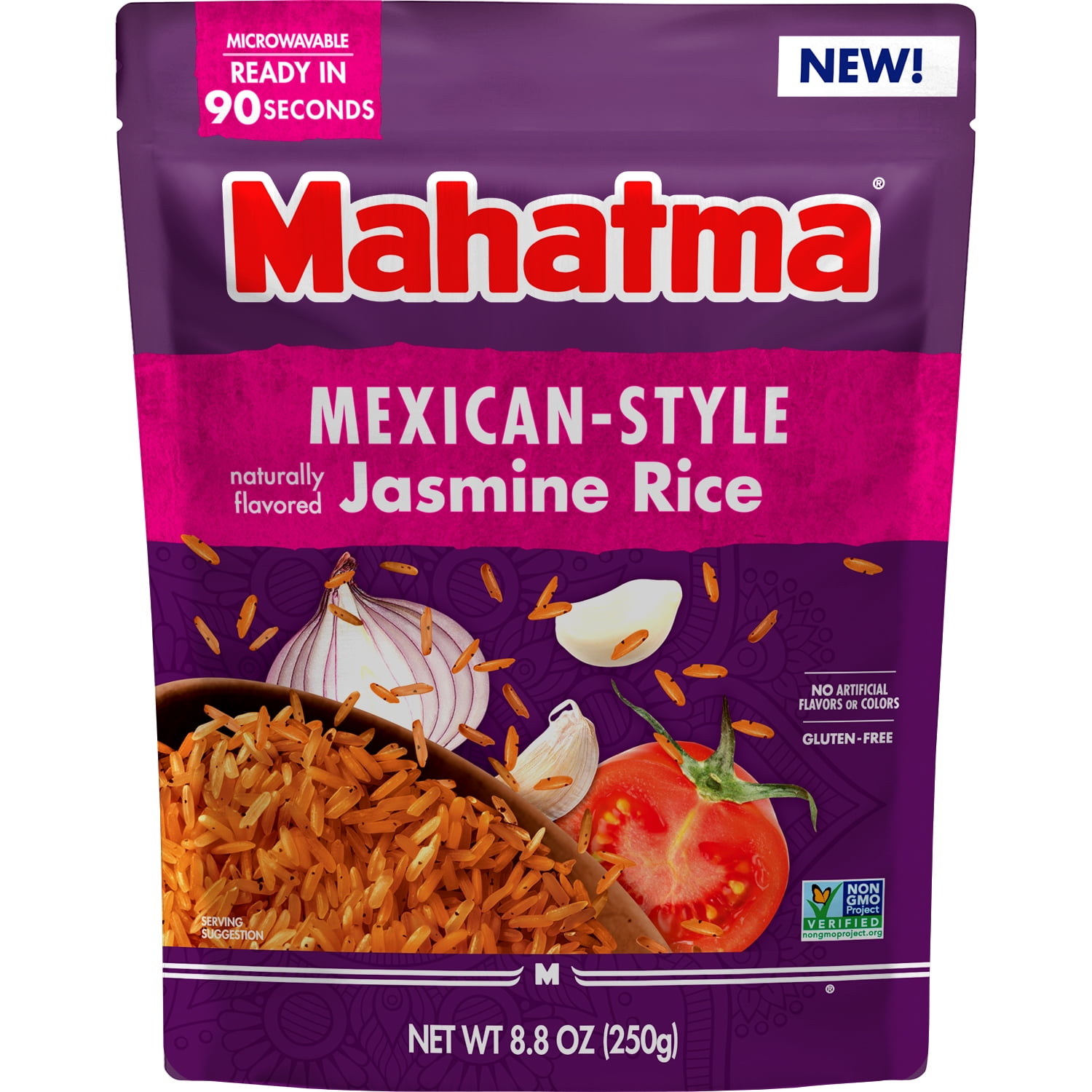 Mahatma Ready-to-Heat Mexican-Style Jasmine Rice, 8.8 oz Bag