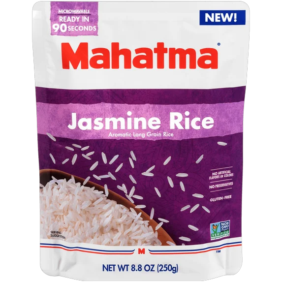 Mahatma Ready-to-Heat White Jasmine Rice 8.8 oz (Pack of 20)