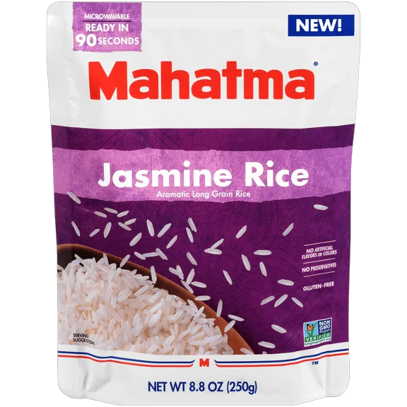 Mahatma Ready-to-Heat White Jasmine Rice 8.8 oz (Pack of 3)