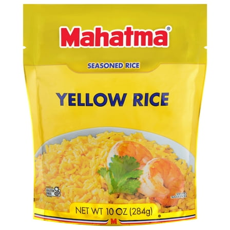 Mahatma Saffron Yellow Seasonings & Long Grain Rice, Gluten Free, 10 oz. Bag