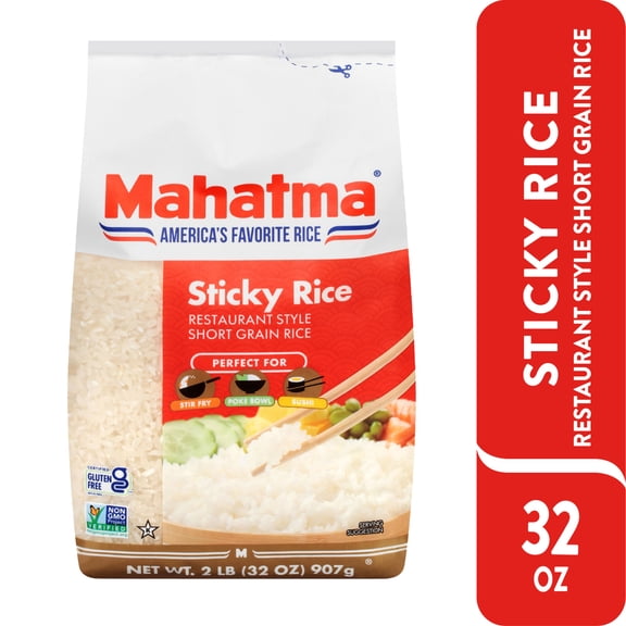 Mahatma Sticky Rice, Gluten Free, 2 lb Bag