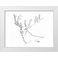 thumbnail image 1 of Mahdavi, Gholam Reza 24x19 White Modern Wood Framed Museum Art Print Titled - Deer, 1 of 4