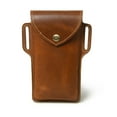 thumbnail image 1 of MaheTri Cell Phone Holster Leather Mobile Pouch Waist Belt Leather Case Mobile Phone Holder, 1 of 4