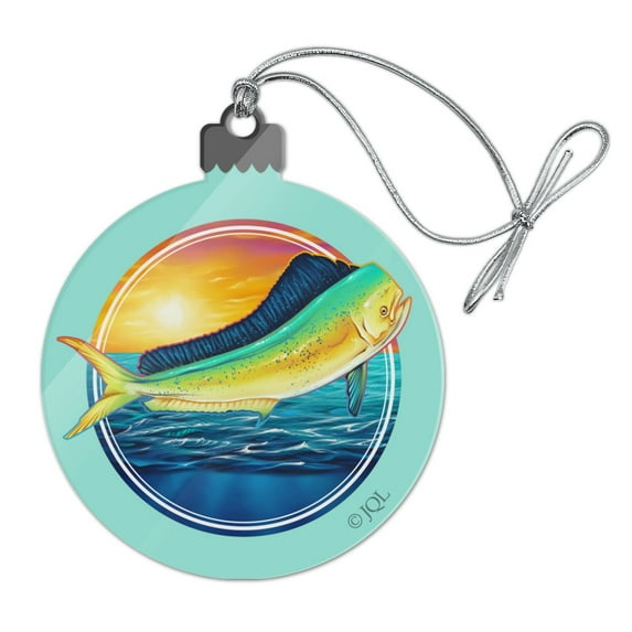 Mahi-Mahi Dolphinfish Dorado Fishing Deep Sea Sport Acrylic Christmas Tree Holiday Ornament