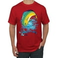 thumbnail image 1 of Mahi-Mahi Fish Catching Small Fish Animal Lover Men's Graphic T-Shirt, Red, Small, 1 of 3