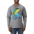 thumbnail image 1 of Mahi-Mahi Fish Catching Small Fish Animal Lover Mens Long Sleeve Shirt, Heather Grey, Medium, 1 of 3