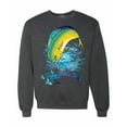 thumbnail image 1 of Mahi-Mahi Fish Catching Small Fish Animal Lover Unisex Crewneck Graphic Sweatshirt, Heather Black, 2XL, 1 of 3