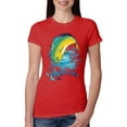 thumbnail image 1 of Mahi-Mahi Fish Catching Small Fish Animal Lover Womens Slim Fit Junior Tee, Red, Small, 1 of 3