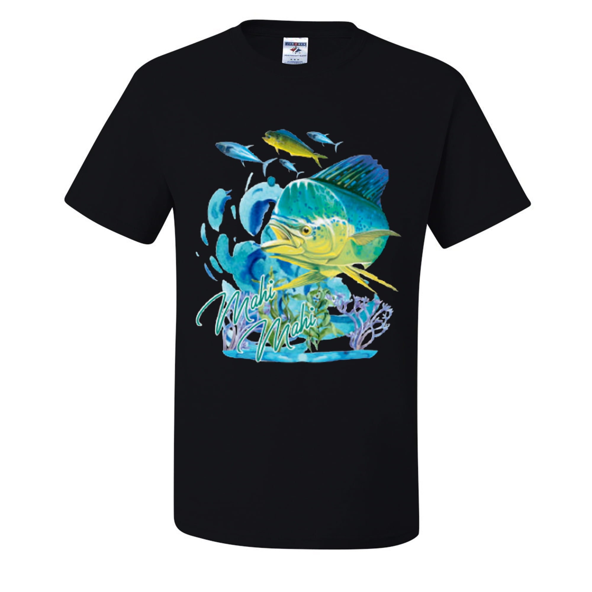 Mahi Mahi Fish Lovers Mens Tshirts , Black, Small