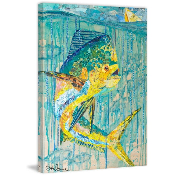 "Mahi-Mahi" Painting Print on Wrapped Canvas