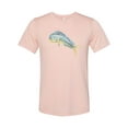 thumbnail image 1 of "Mahi Mahi Shirt, Watercolor Mahi Mahi, Unisex T, Sublimation Tee, Dolphin Fish, Sea Life, Fishing Shirt, Fishing Tee, Mahi, Seafood, Fishing, Peach, MEDIUM", 1 of 1