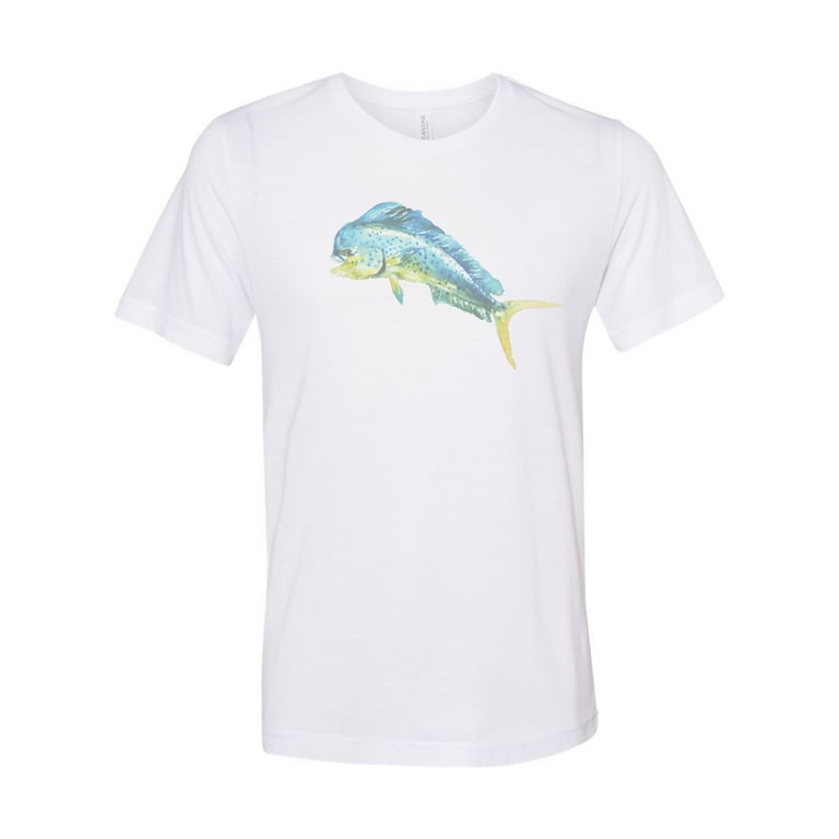 Mahi Mahi Shirt, Watercolor Mahi Mahi, Unisex T, Sublimation Tee, Dolphin  Fish, Sea Life, Fishing Shirt, Fishing Tee, Mahi, Seafood, Fishing, White