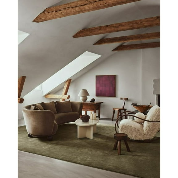 Mahi Rug Grand Moss New Zealand Wool Plain Hand-Tuffted Carpets Area Rugs for Living Room, Bedroom, Any Room and Hallway (10X14 ft)