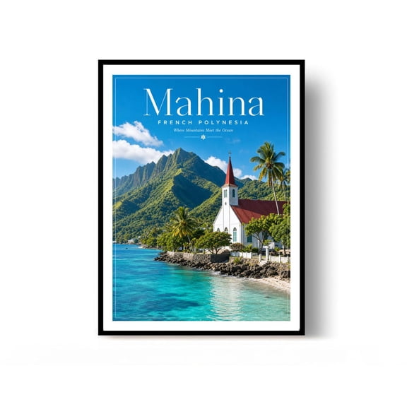Mahina Travel Print French Polynesia Wall Decor