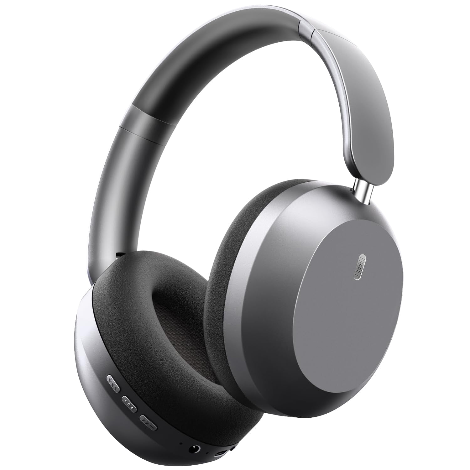 Mahipey Y05 Bluetooth Headphones Wireless Over Ear with Microphone,48 Hours Playtime,High Sound Quality,Foldable Soft Earpads Earphones for Travel/Commute/Workouts Gray