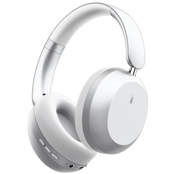 Mahipey Y05 Bluetooth Headphones Wireless Over Ear with Microphone,48 Hours Playtime,High Sound Quality,Foldable Soft Earpads Earphones for Travel/Commute/Workouts Silver