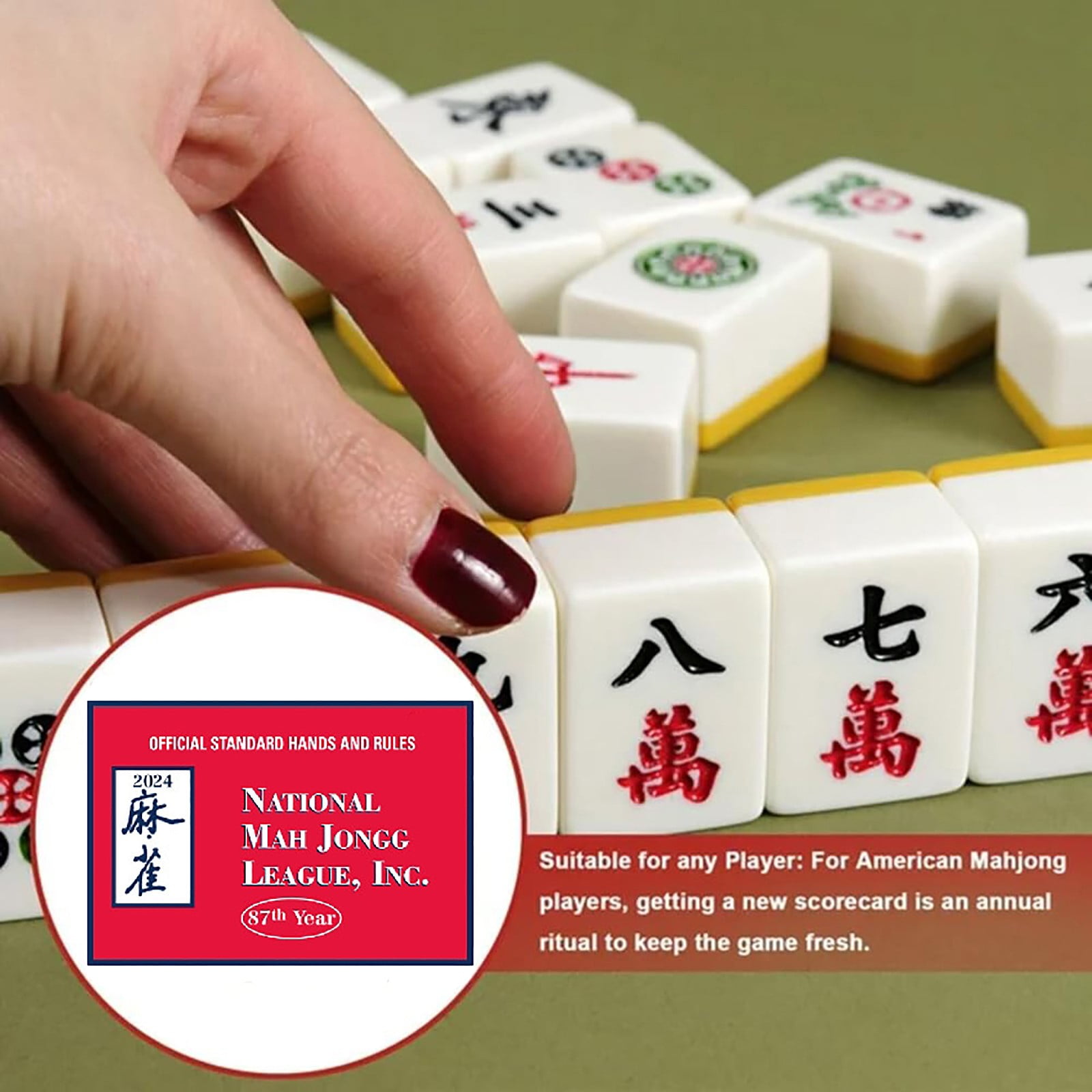 Mahjong 2024 Large Size Card, National 2024 Mahjong Cards, Mah Jongg