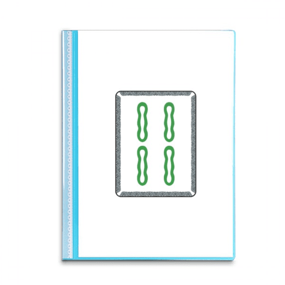 Mahjong  Bar 4 Tiles Pattern Book Sheet Protectors Portfolio Binder Folder