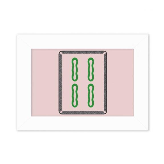 Mahjong Bar 4 Tiles Pattern Photo Mount Frame Picture Art Painting Desktop 5x7 inch