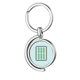 thumbnail image 1 of Mahjong Bar 6 Tiles Pattern Rotating Keychain Metal Keyring Holder, 1 of 2