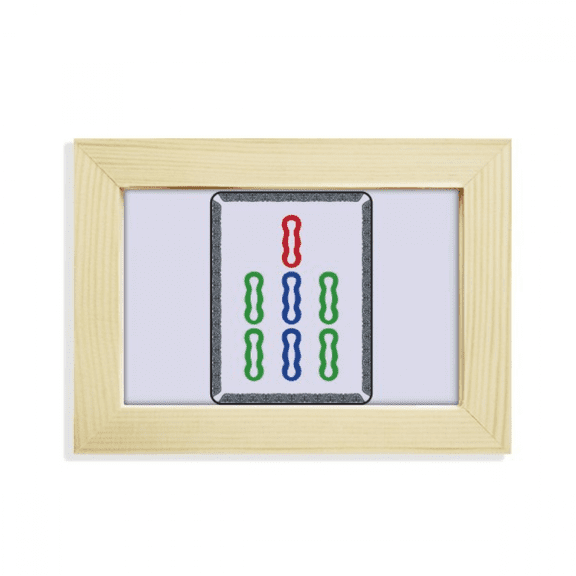 Mahjong Bar 7 Tiles Pattern Desktop Decorate Photo Frame Picture Art Painting 5x7 inch