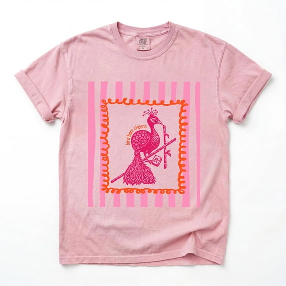Mahjong Bird Bam Cheers Graphic T-Shirt, Preppy Tournament Tee, Game Night Gift for Mahjong Lovers