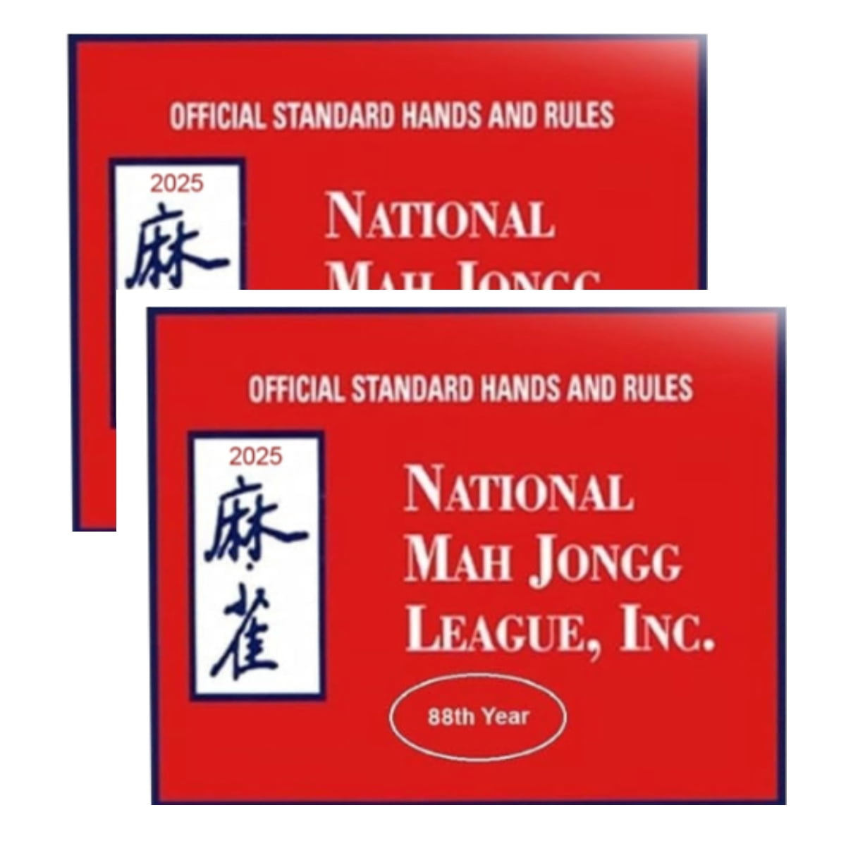 Mahjong Card 2025, 2PC Mahjong Score Cards, Mahjong Cards 2025 Large Print, National Mahjong ...