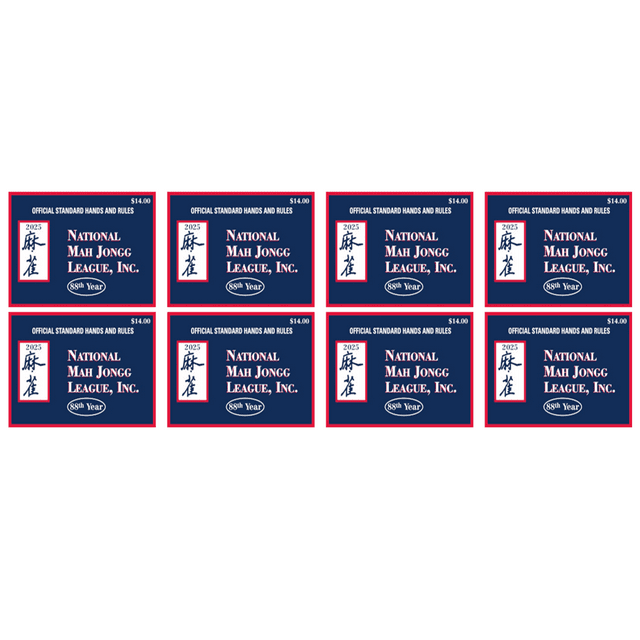 Mahjong Card 2025, 8PC Mahjong Card Official Standard Hand and Rules Mahjong Card,Large Print