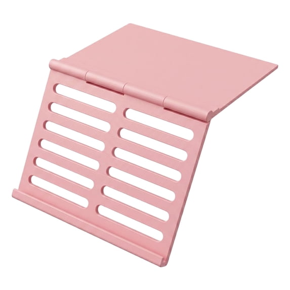 Mahjong Card Holder for Table,Lightweight Mahjong Table Accessories,Under Mat Slide in Stand Angled Viewing Rack Foldable 3D Printed Space Saving Accessory for American Mahjong Player (Pink)