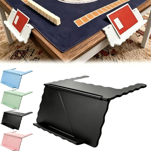 Mahjong Card Holder for Table,Waterproof Slide-in Mahjong Tile Holder,Beautiful Under Mat Slide in Stand,Foldable 3D Card Holder Saves Space,for American Cards Mat (B-3)