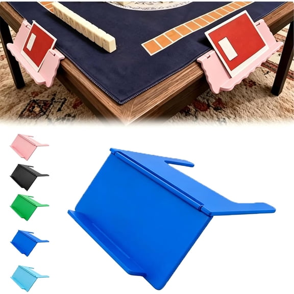 Mahjong Card Holder for Table,Waterproof Slide-in Mahjong Tile Holder,Beautiful Under Mat Slide in Stand,Foldable 3D Card Holder Saves Space,for American Cards Mat (A-7)
