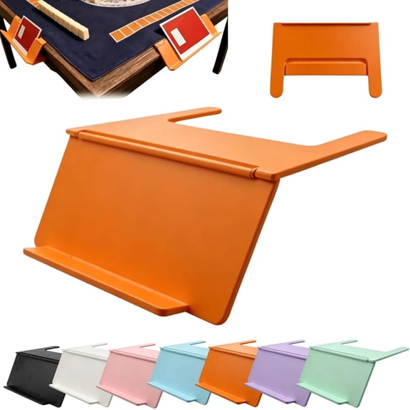 Mahjong Card Holder for Table, Mahjong Card Holder, Under Mat Slide in Stand, Angled Viewing Rack, Foldable Design, for American Mahjong