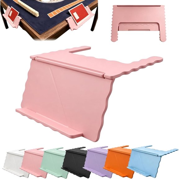 Mahjong Card Holder for Table, Mahjong Card Holder, Under Mat Slide in Stand, Angled Viewing Rack, Foldable Design, for American Mahjong