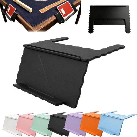 Mahjong Card Holder for Table, Mahjong Card Holder, Under Mat Slide in Stand, Angled Viewing Rack, Foldable Design, for American Mahjong