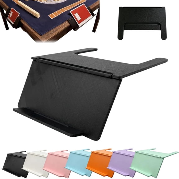 Mahjong Card Holder for Table, Mahjong Card Holder, Under Mat Slide in Stand, Angled Viewing Rack, Foldable Design, for American Mahjong