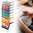 thumbnail image 1 of Mahjong Card Holder for Table, Under Mat Slide in Stand Angled Viewing Rack Foldable 3D Printed Space Saving Accessory for American Mahjong Mat, 1 of 8