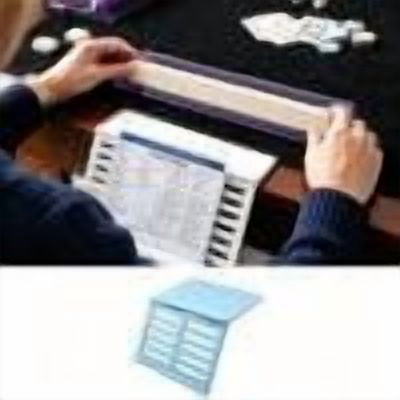 Mahjong Card Under Mat Slide In Foldable Stand Rack Table Game Accessory, Ergonomic Angled Viewing Holder Space Saving Portable Mahjong Score Card Display for Home Game Night Travel Players